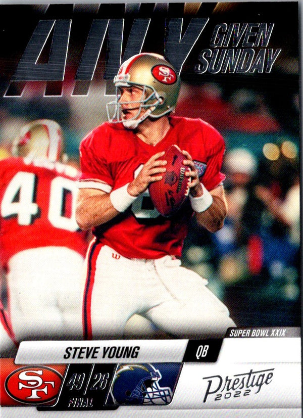 2022 Panini Prestige Any Given Sunday Steve Young #8