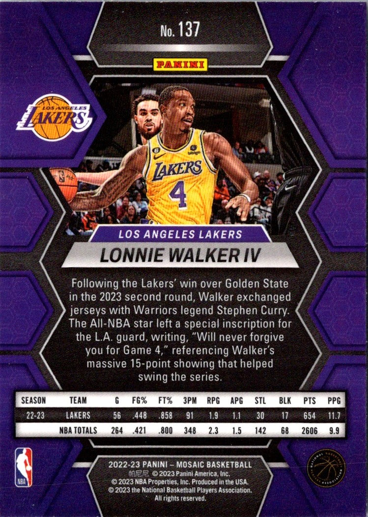 2022 Panini Mosaic Lonnie Walker IV