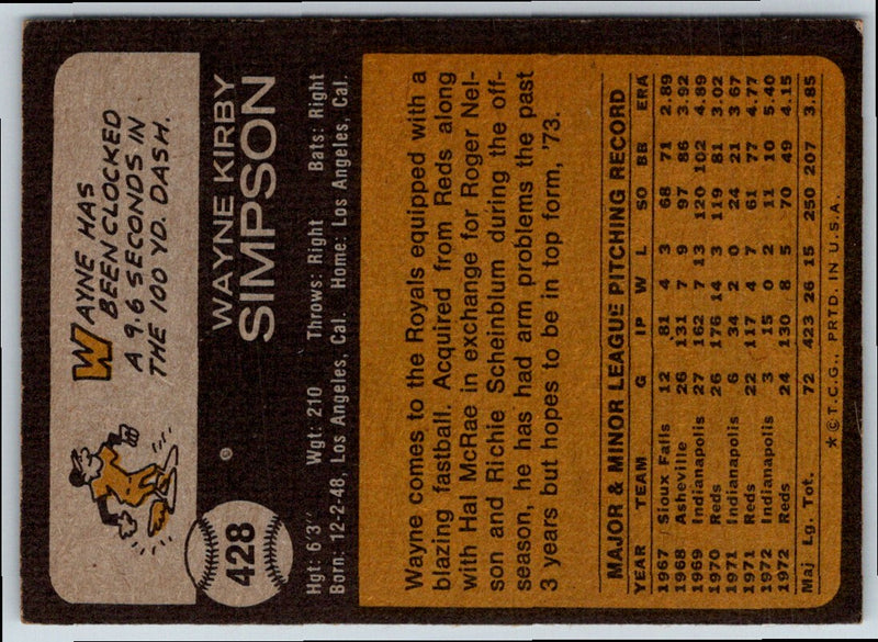 1973 Topps Wayne Simpson