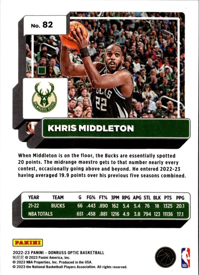 2022 Donruss Optic Khris Middleton