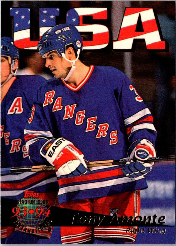 1993 Stadium Club Tony Amonte #458