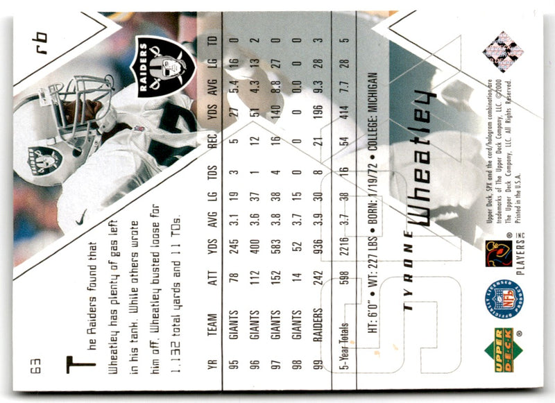 2000 SPx Tyrone Wheatley