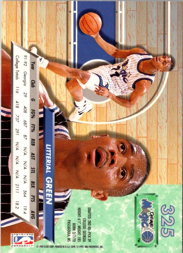 1993 Upper Deck Litterial Green