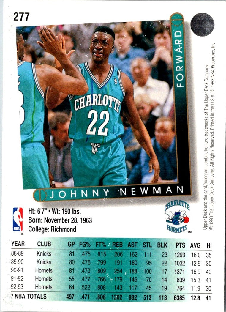 1993 Upper Deck Johnny Newman