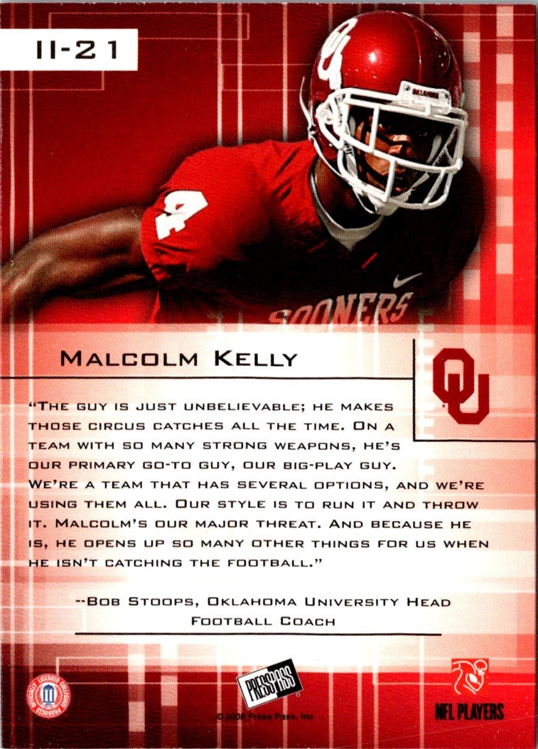 2008 Press Pass SE Insider Insight Malcolm Kelly