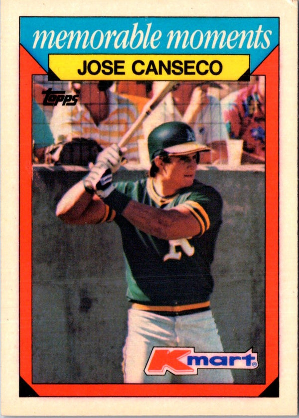 1988 Topps Kmart Memorable Moments Jose Canseco #4