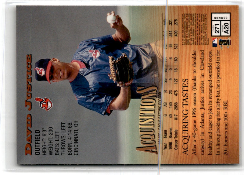 1995 Topps David Justice