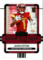 2022 Panini Contenders Rookie of the Year Jahan Dotson #ROY-JDO