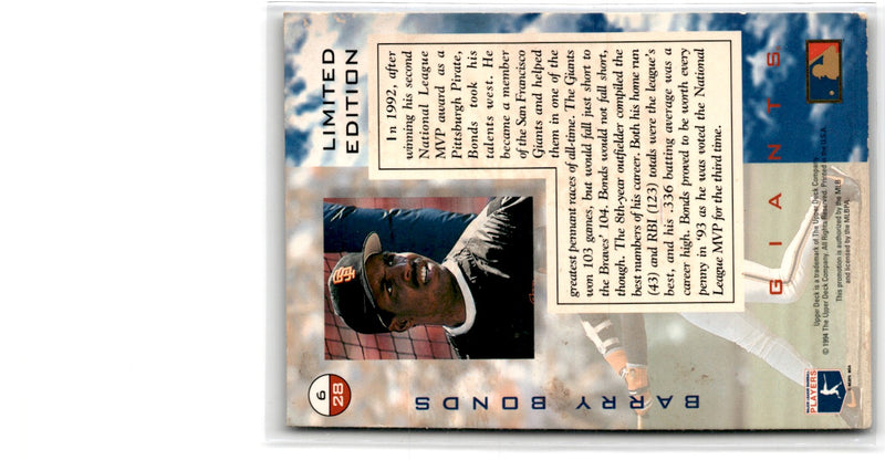 1994 Pacific Crown Collection Silver Prisms Barry Bonds