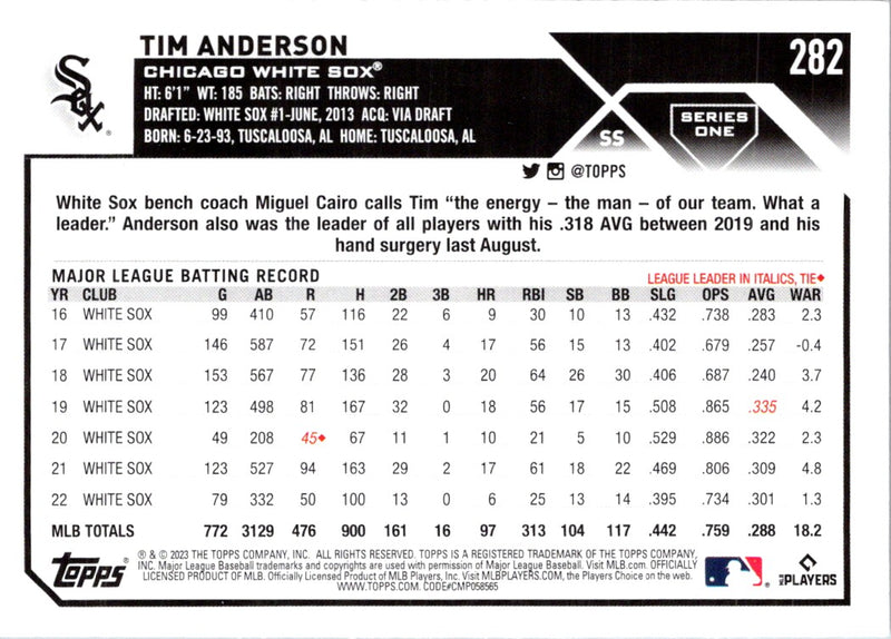 2023 Topps Tim Anderson