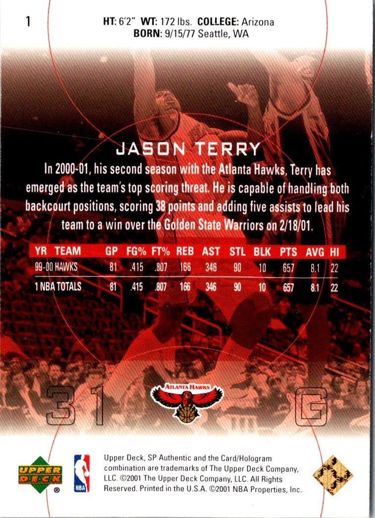 2001 Upper Deck Pros & Prospects Jason Terry