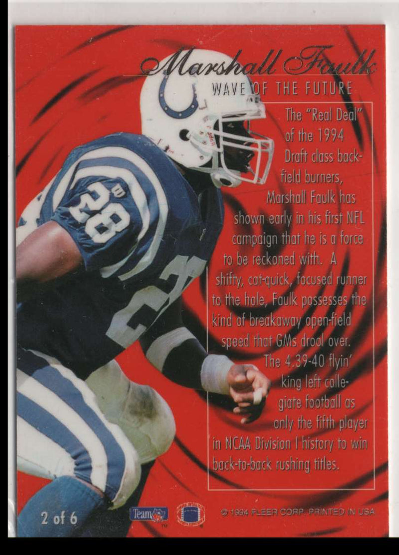 1994 Ultra Flair Wave of the Future Marshall Faulk