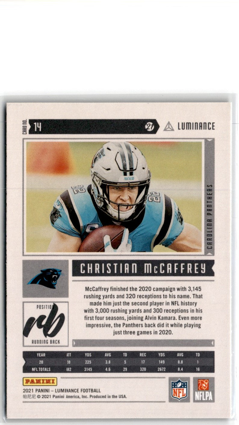 2021 Panini Chronicles Unparalleled Christian McCaffrey