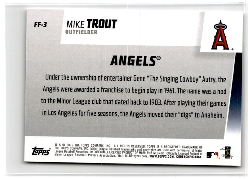 2019 Topps Franchise Feats Mike Trout