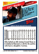 1993 Topps Inaugural Marlins Ellis Burks