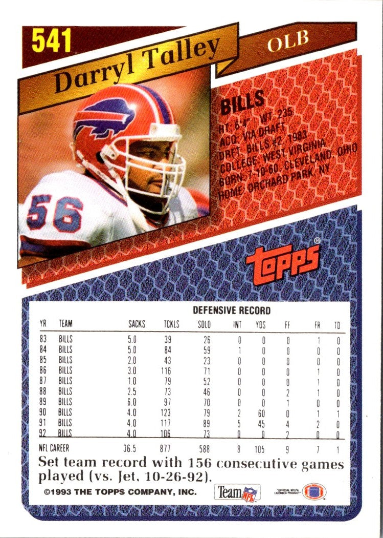 1993 Topps Darryl Talley