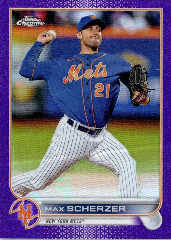 2022 Topps Chrome Update Purple Refractor Max Scherzer #USC1