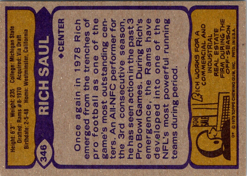 1979 Topps Rich Saul