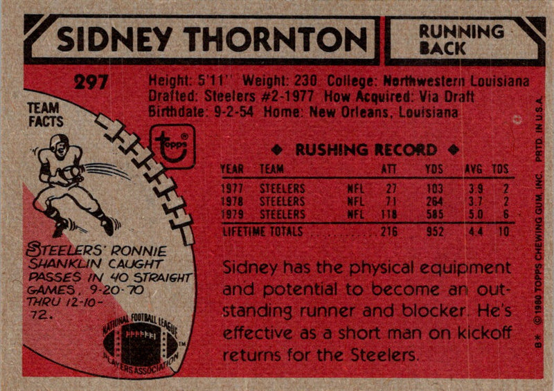 1980 Topps Sidney Thornton