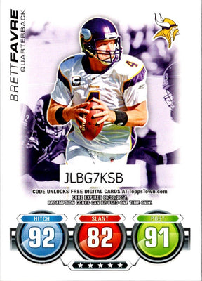 2010 Topps Attax Code Cards Brett Favre #NNO
