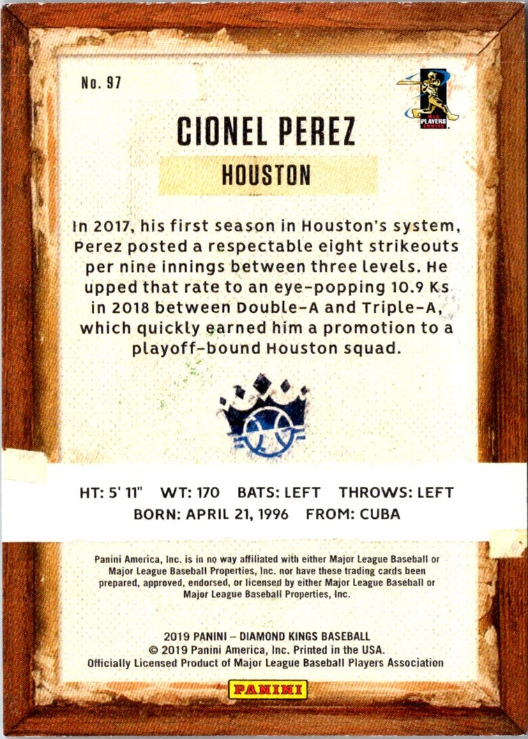 2019 Panini Diamond Kings Cionel Perez