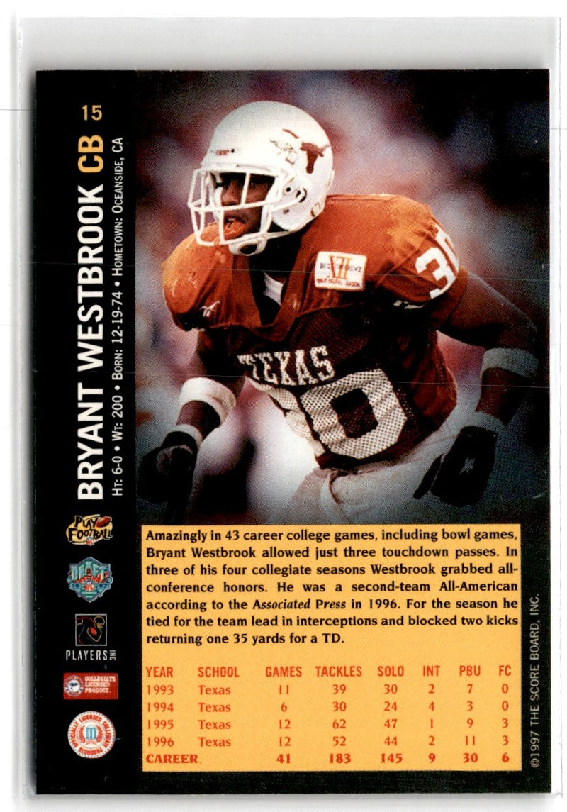 1997 Score Board NFL Rookies Bryant Westbrook