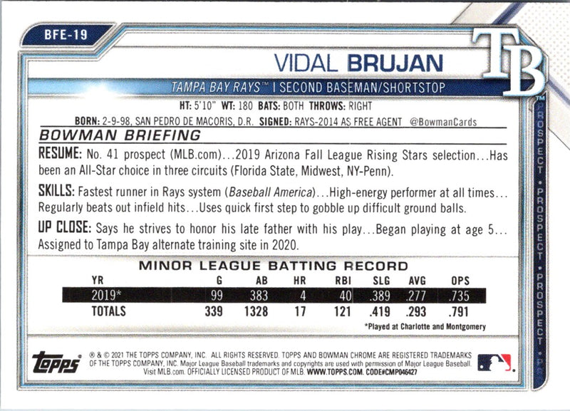 2021 Bowman 1st Edition Vidal Brujan