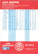 1987 Fleer Baseball All-Stars Jack Morris