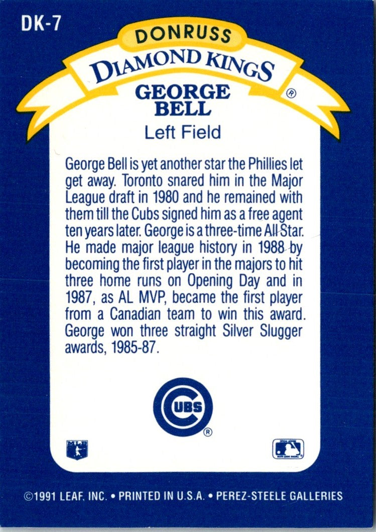 1992 Donruss Diamond Kings George Bell