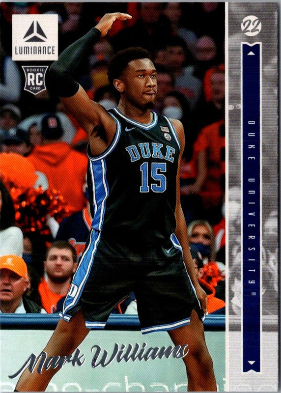2022 Panini Chronicles Draft Picks Luminance Mark Williams #40