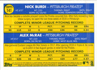 2019 Topps Heritage Nick Burdi/Alex McRae #141 Rookie