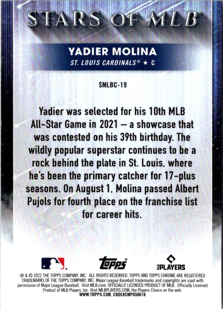 2022 Topps Stars of MLB Chrome Yadier Molina