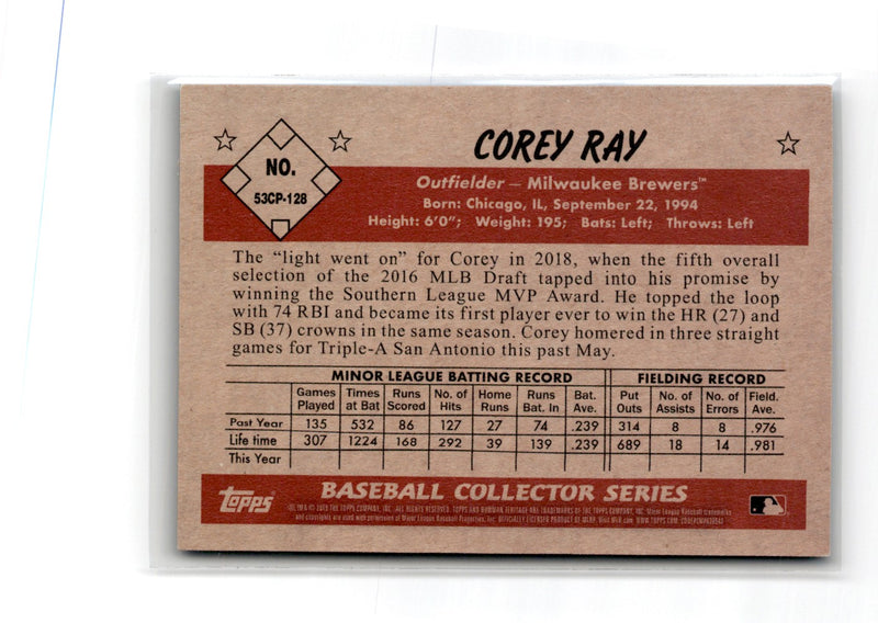 2018 Topps Corey Ray