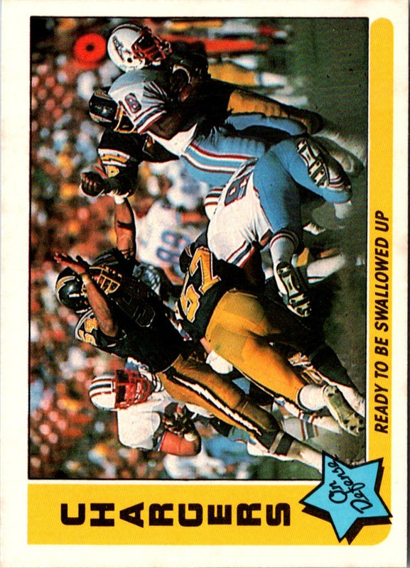 1985 Fleer Team Action Ready to Be Swallowed Up (Defense) #71