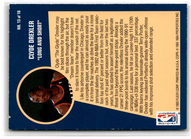 1993 Fleer Clyde Drexler Career Highlights Clyde Drexler