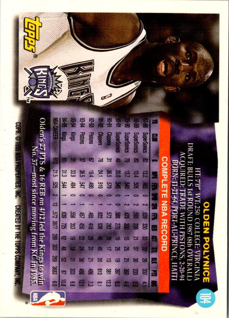 1995 Topps Olden Polynice