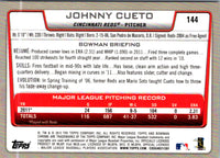 2012 Bowman Chrome Johnny Cueto #144