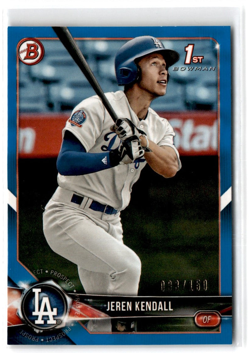 2018 Bowman Prospects Blue Jeren Kendall