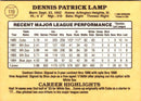 1985 Donruss Dennis Lamp