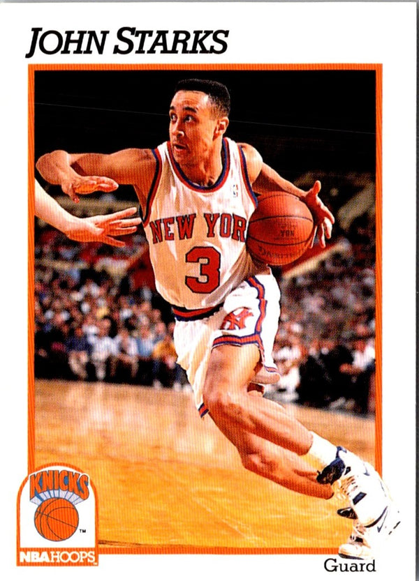 1991 Hoops John Starks #406 Rookie