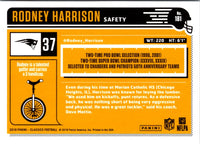 2018 Panini Classics Rodney Harrison #181