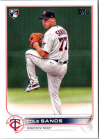 2022 Topps Update Cole Sands #US208 Rookie