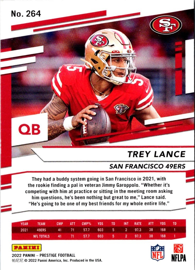 2022 Panini Prestige Trey Lance