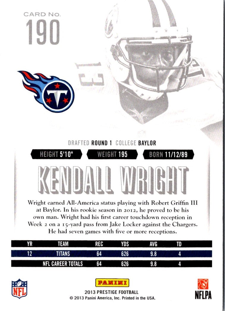 2013 Panini Prestige Kendall Wright