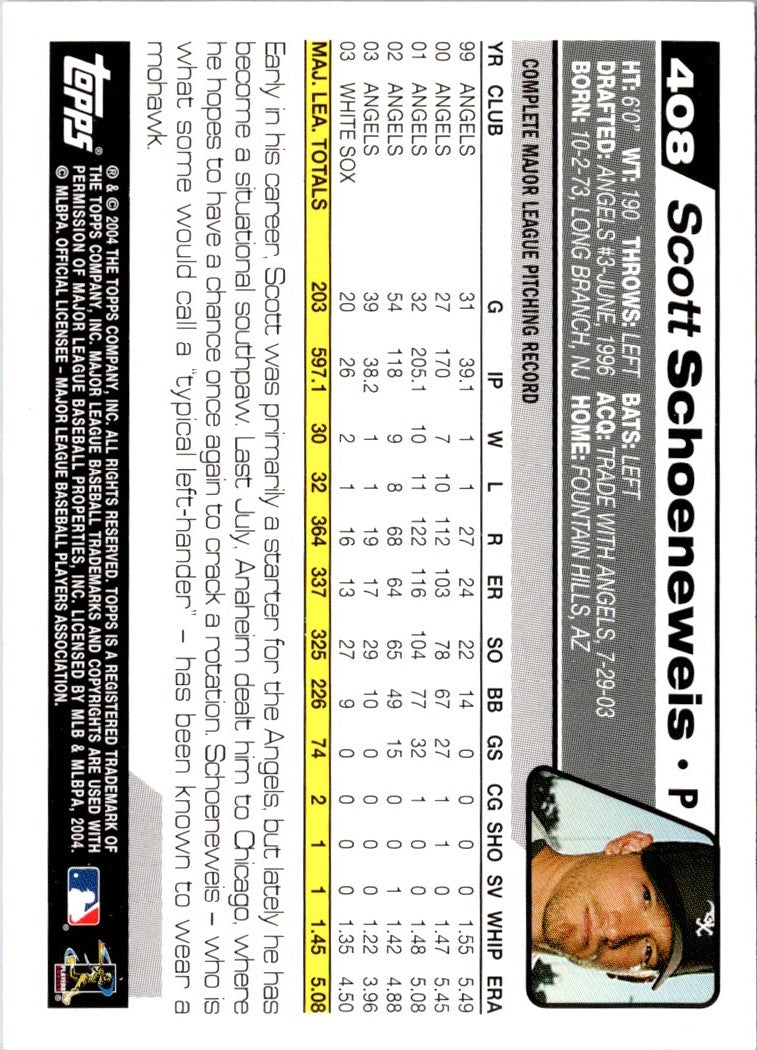 2004 Topps Scott Schoeneweis