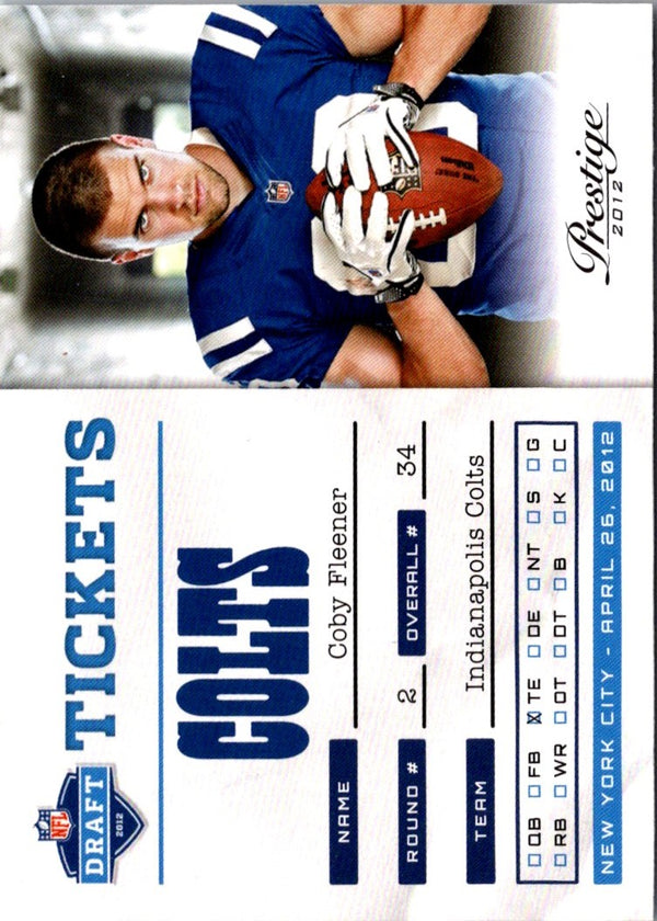 2012 Panini Rookie Coby Fleener #16