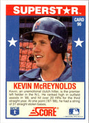 1989 Score Baseball's 100 Hottest Players Kevin McReynolds
