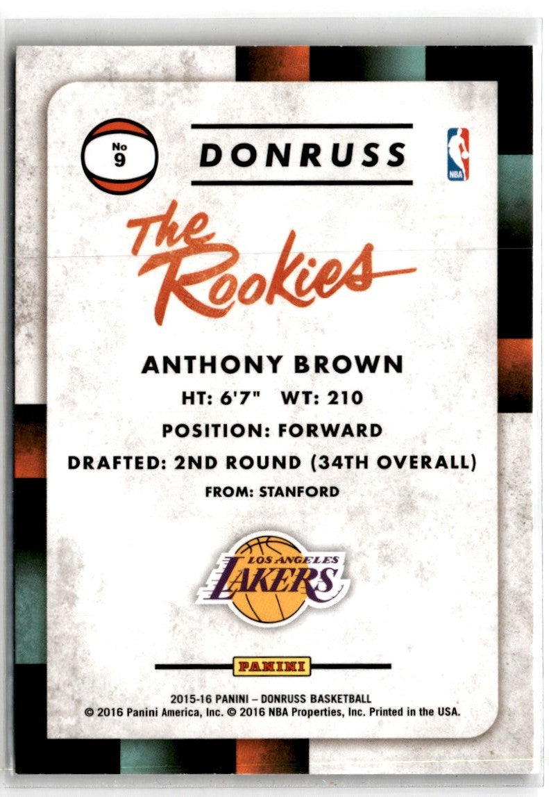 2015 Donruss The Rookies Anthony Brown