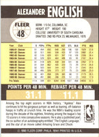 1990 Fleer Alex English #48