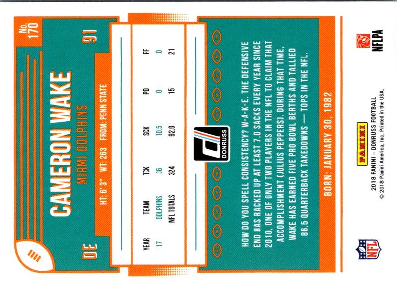 2018 Donruss Cameron Wake